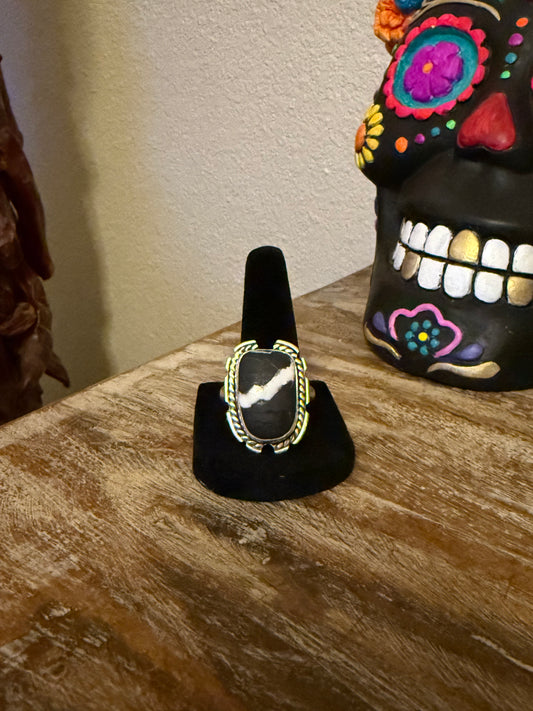 Sterling Silver White Buffalo Turquoise Ring